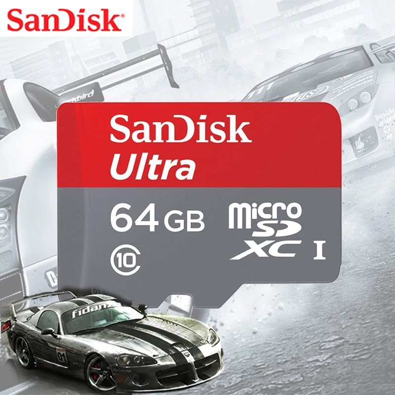 Карта памяти SanDisk Ultra, 256 ГБ 128 Гб 64 Гб SDXC 32 ГБ 16 ГБ SDHC usb flash C10 micro sd TF-карты класс 10