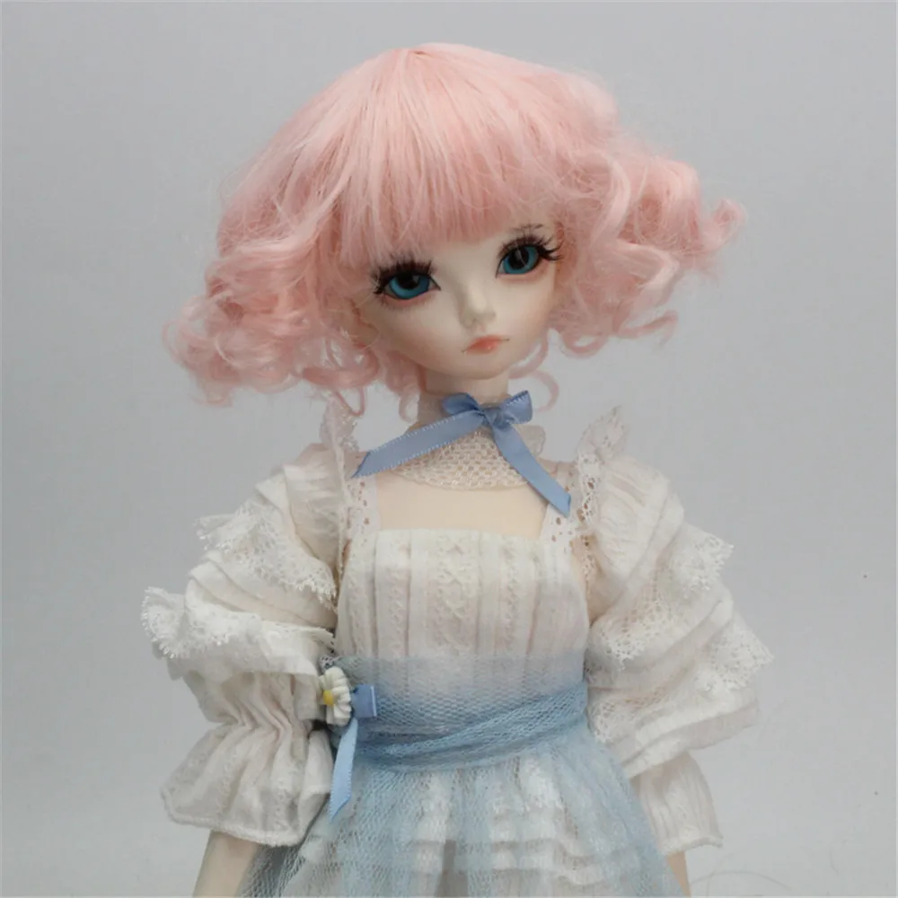 Парик для кукольных волос розовый серый Ombre вьющиеся парики 1/3 1/4 1/6 BJD/SD куклы