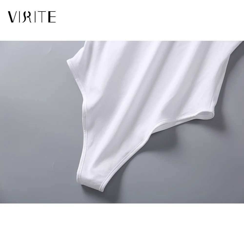Женский стрейчевый комбинезон viite однотонный Облегающий без рукавов с вырезом