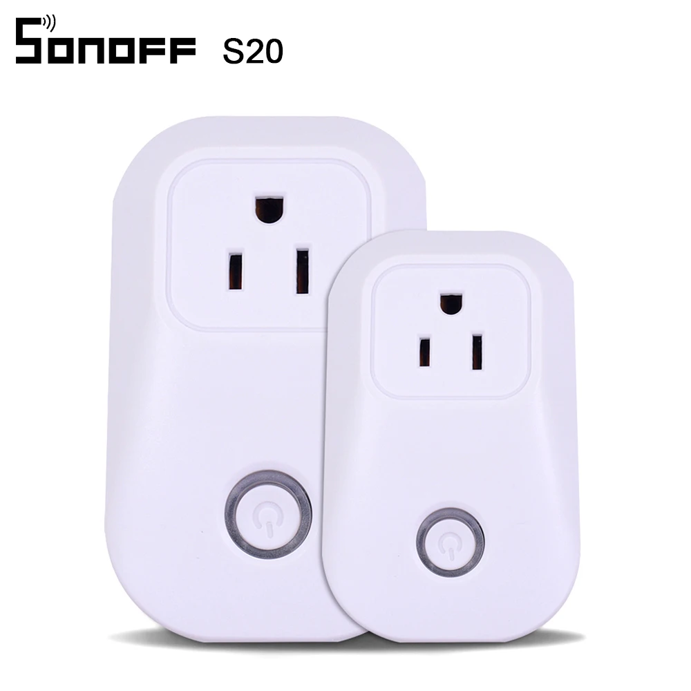 Itead Sonoff S20 умная Wi Fi розетка CN AU UK US EU Plug Беспроводной дистанционного переключатель