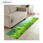 Бесплатная доставка, длинный светло-зеленый травяной Нескользящий Впитывающий Коврик для ванной, коврик для гостиной, спальни, напольный ковер