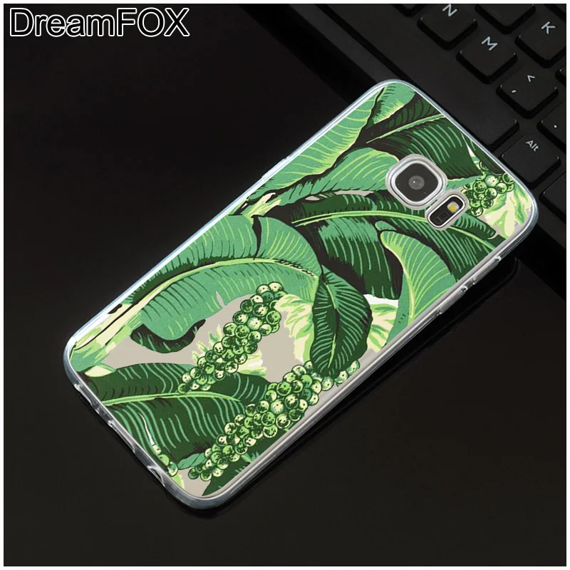 DREAMFOX M500 Мягкий ТПУ силиконовый чехол с зелеными цветами для samsung Galaxy Note S 6 7 8 9 10 10e 11
