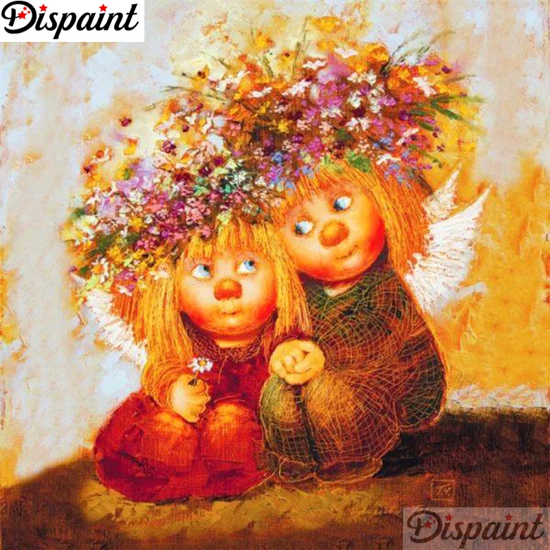 

Dispaint Full Square/Round Drill 5D DIY Diamond Painting "Cartoon couple" Embroidery Cross Stitch 3D Home Decor A11100