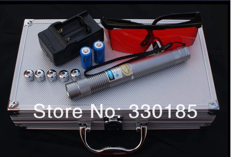 

HOT Most Powerful Military 450nm 500W 500000m Blue Laser Pointer Flashlight Light Burn Match Candle Lit Cigarette Wicked Hunting