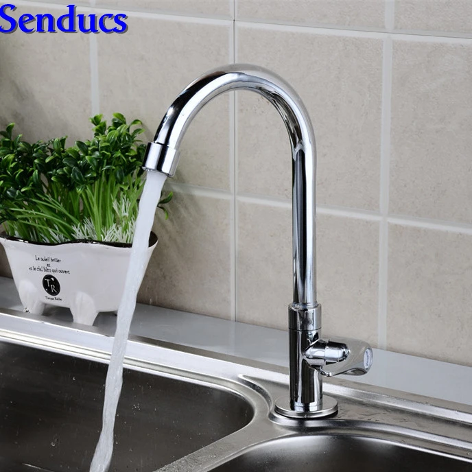 Бесплатная доставка кран для кухонной раковины с одной ручкой холодной кухни на