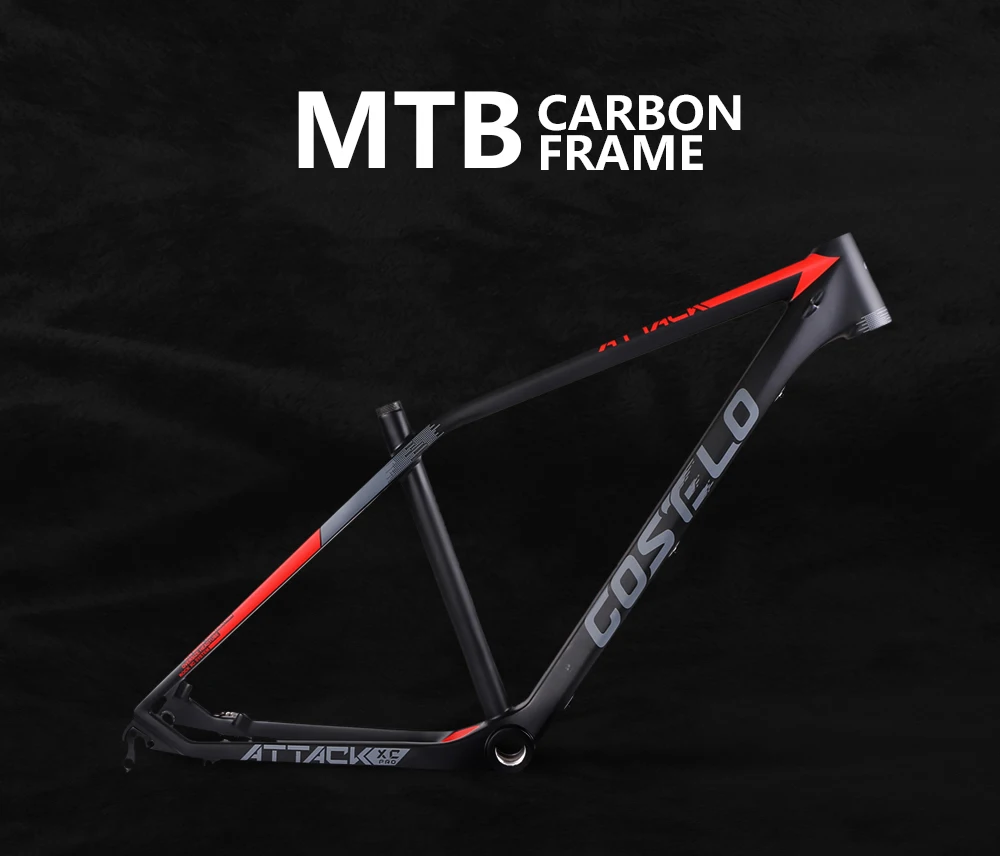 Costelo Attack XC Pro горный MTB велосипедный карбоновый каркас Torayca UD карбоновая велосипедная Рама 27,5 er 650B карбоновая Mtb велосипедная Рама