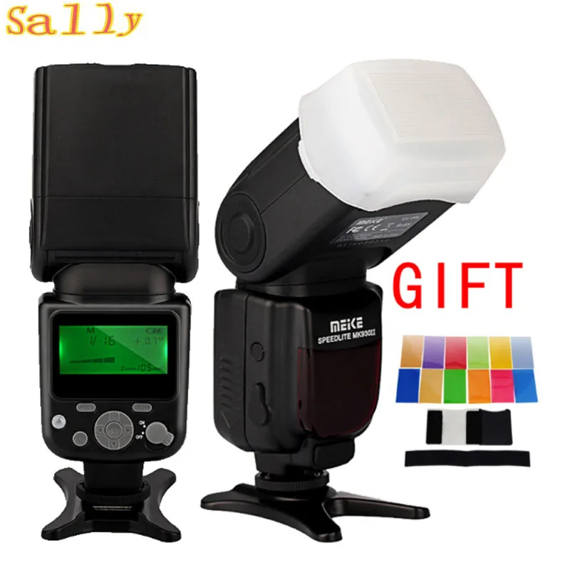 MEIKE MK 930 II LCD GN58 Вспышка Speedlite одноточечная вспышка для Canon Nikon Pentax Olympus DSLR + Диффузор