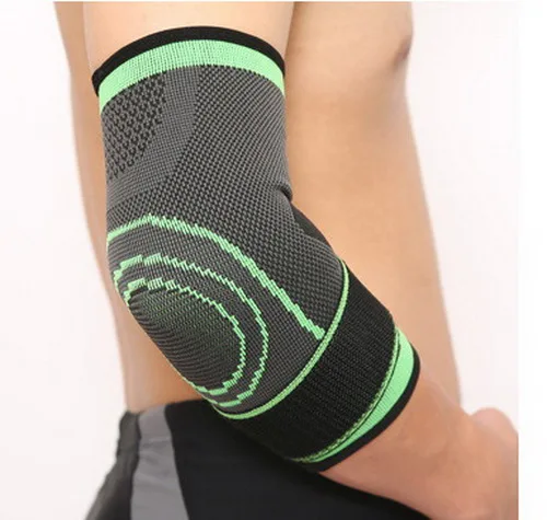 1 pcs green 1 шт. спортивный налокотник эластичный бинт компрессионная Поддержка протектор Велоспорт баскетбол рукав для тенниса фитнес coderas - Цвет: 1 pcs green