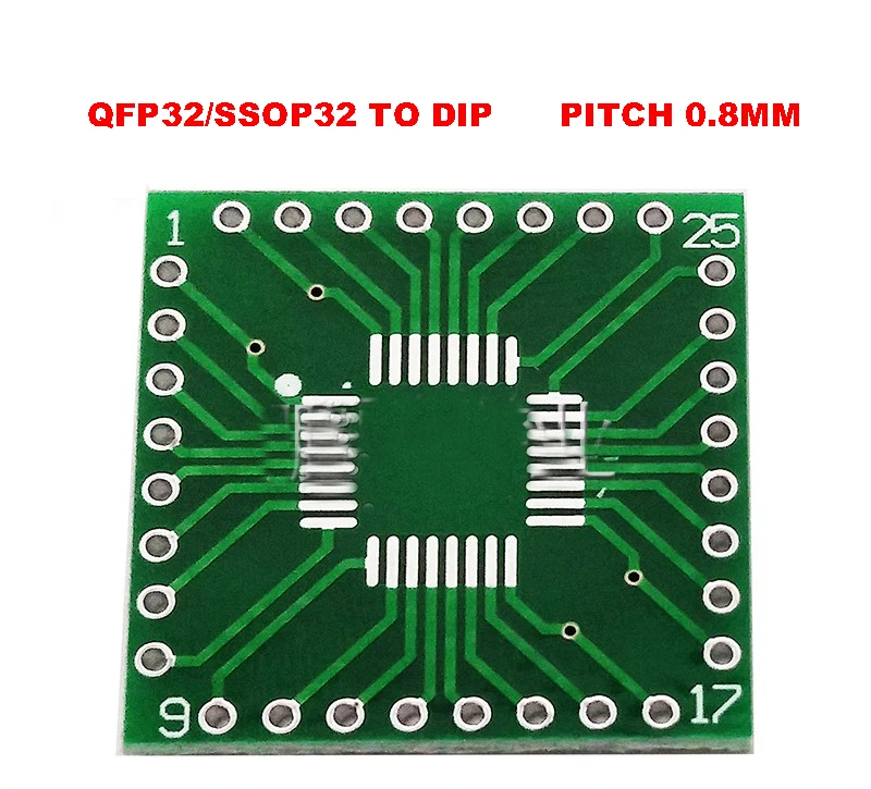Бесплатная доставка 5 шт. адаптер PCB SOP32 SSOP32 QFP32 TQFP32 LQFP32 FQFP32 для DIP 32 трансферная