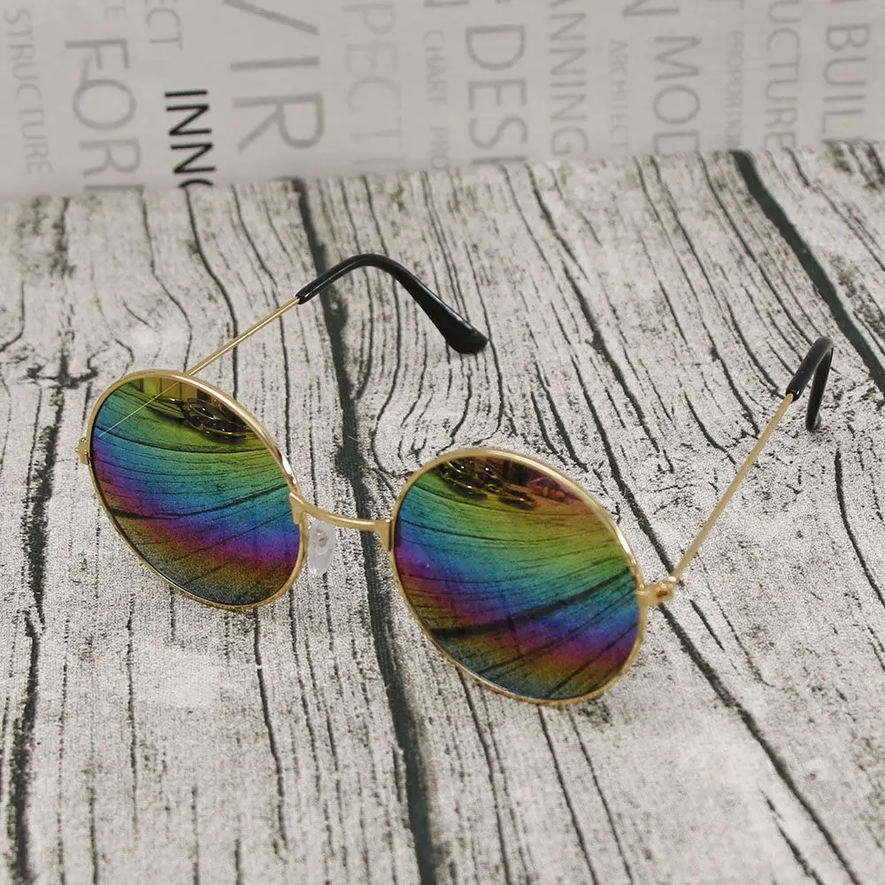 Солнцезащитные очки в круглой металлической оправе для мужчин и женщин|Женские