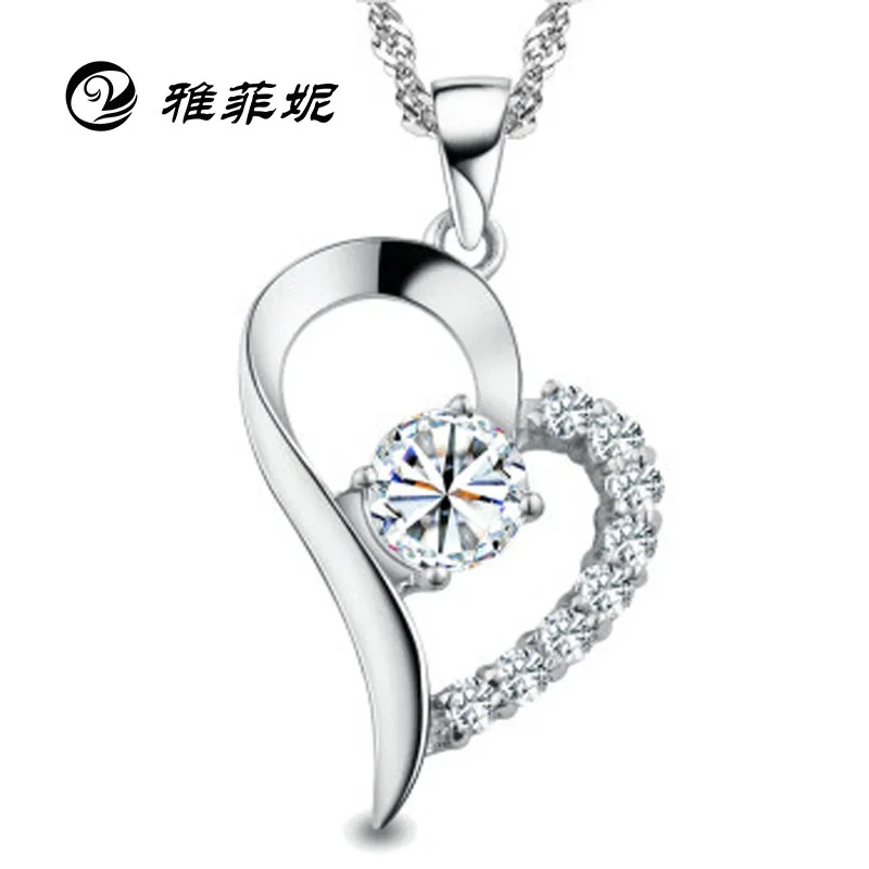 S925 pure silver necklace Europe and the United States love pendant Guangdong first act role ofing is tasted | Украшения и