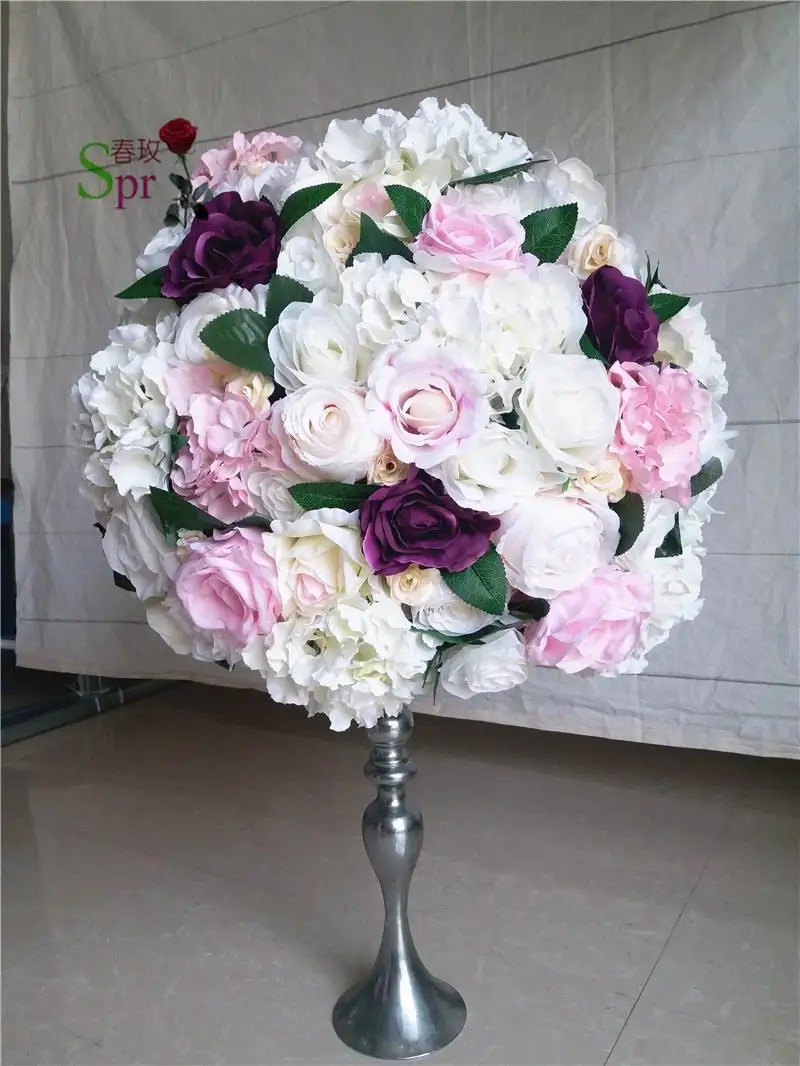 40CM SPR Новинка! 10 шт./лот Свадебный дорожный свинец Лаванда искусственный цветок шар Свадебный Настольный цветок стол центральный - Цвет: 40CM