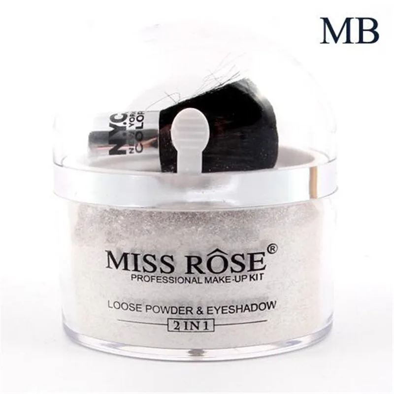 Хайлайтер Miss Rose для макияжа 2 в 1 одноцветная свободная пудра и тени век блестящие