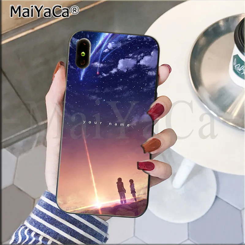 Maiyaca, японское аниме ваше имя Kimi no Na wa красочный умный чехол для телефона для iPhone 8 7 6 6S Plus 5 5S SE XR X XS MAX