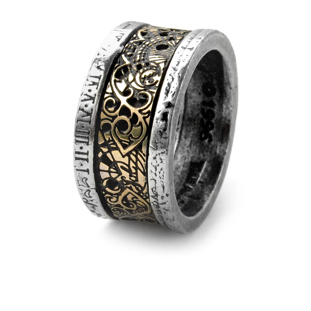 

2018 Steampunk Dr. von Rosenstein's Induction Principle Ring Retro Fashion Accessories Party Ring Mosaic Commemorative Ring