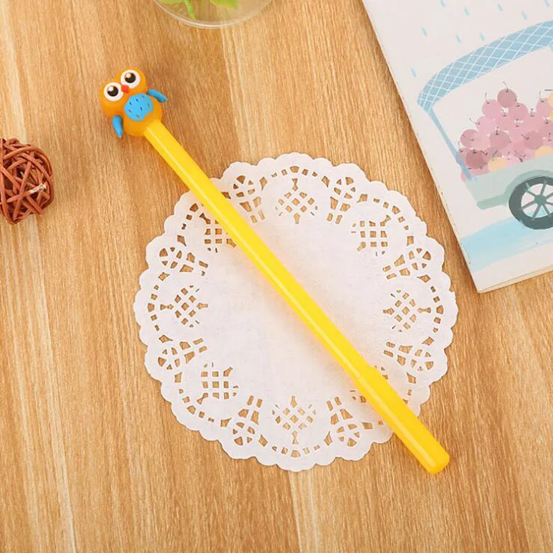 2 шт. желе Сова гелевая ручка Милая силиконовая головка креативные