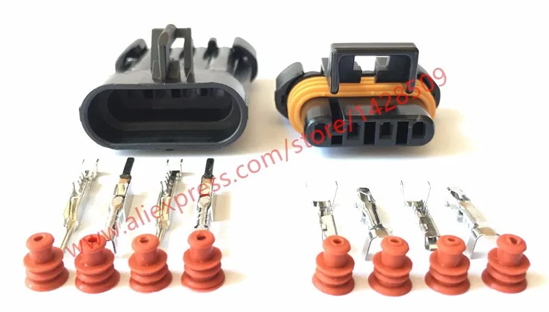 20 комплектов 4 Pin Delphi штекер для датчика кислорода O2 автомобильный разъем серии