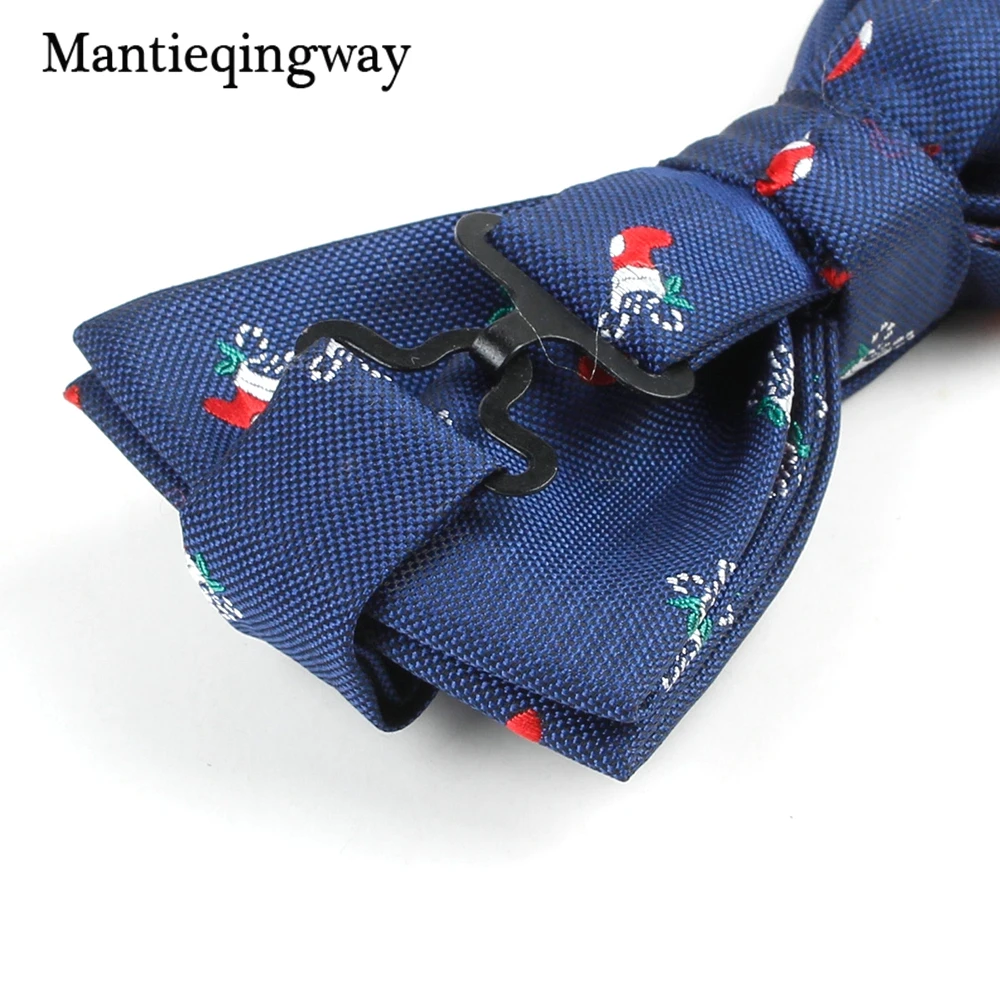 Бренд mantieqingway, мужской галстук-бабочка, мужской галстук-бабочка из полиэстера, для свадьбы, для жениха, тонкий Рождественский галстук-бабочка, Санта Клаус, лось, галстук-бабочка