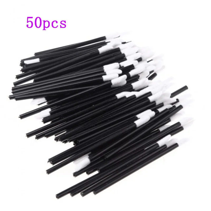 50/100pcs одноразовые макияж кисть для губной помады палочка-аппликатор для блеска инструменты для нанесения макияжа для губ кисти Портативный косметический Красота - Handle Color: 50pcs