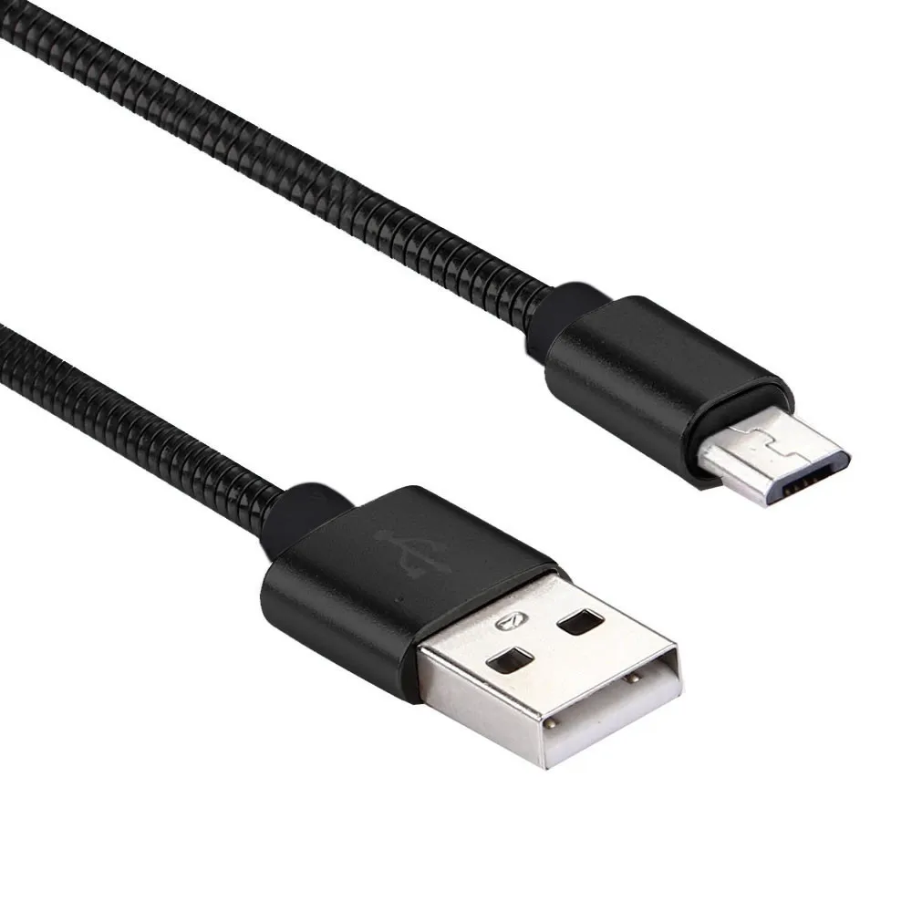 EPULA Micro USB кабель 2A мягкий металлический шланг для передачи данных и синхронизации
