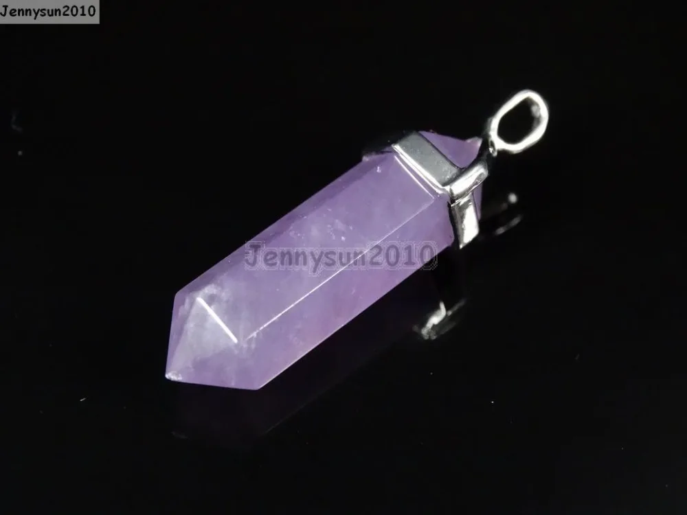 Натуральные Аме тист шестигранные драгоценные камни остроконечная целительная