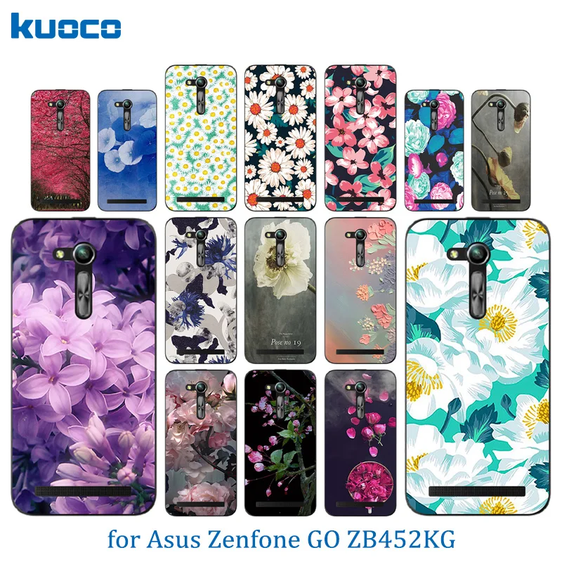 4 5 дюйма для Asus ZB450KL чехлы телефонов с цветущим узором Zenfone GO 2nd Gen ZB452KG ASUS_X014D