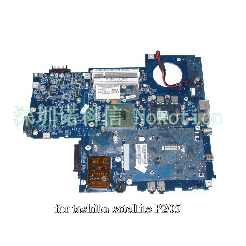 

Nokotion LA-3711P For Toshiba Satellite P200 P205 K000051420 Laptop Motherboard 943GML DDR2 without Graphics Slot Free CPU