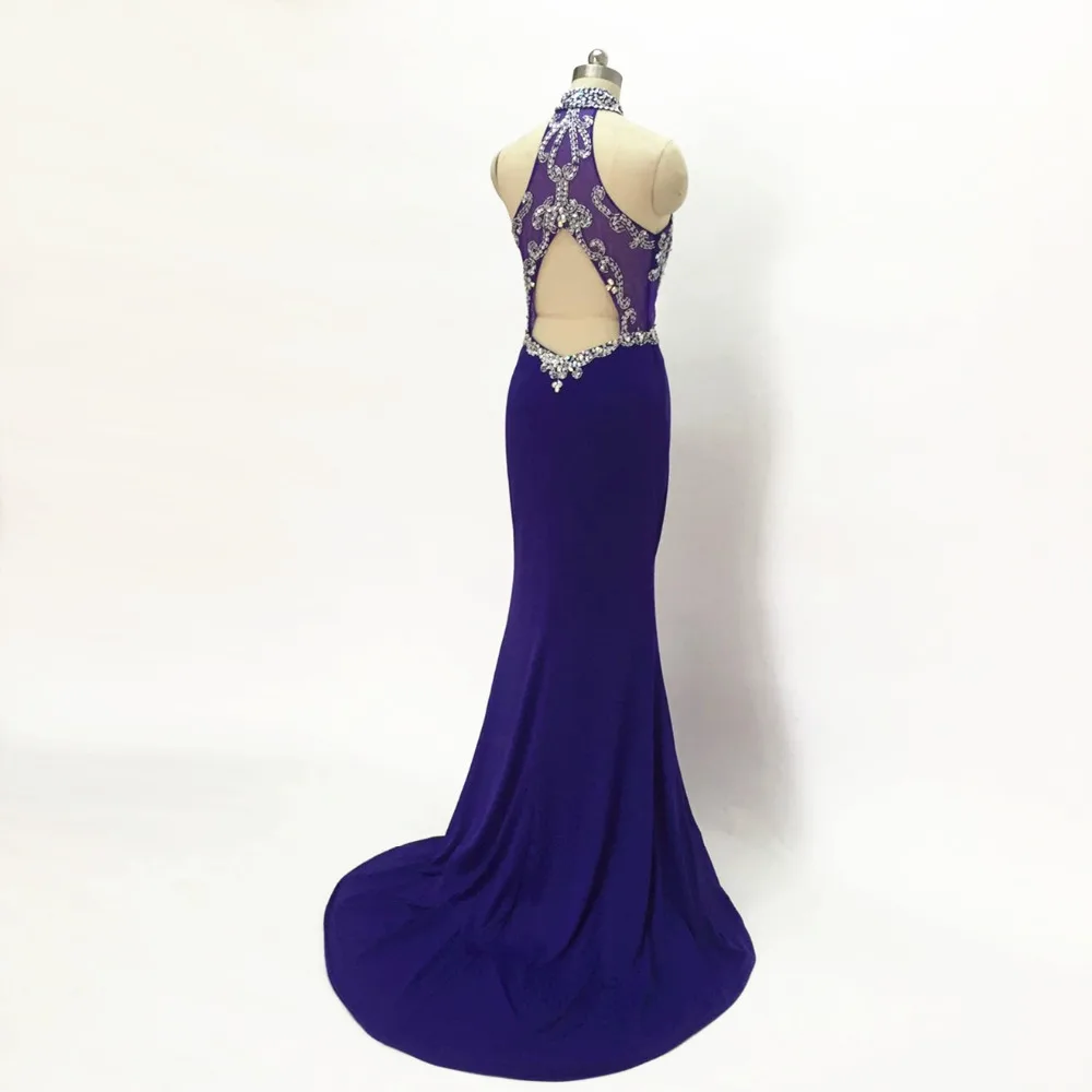 Кристальное Бисероплетение Иллюзия Русалка Длинные Выпускные платья 2020 Высокая