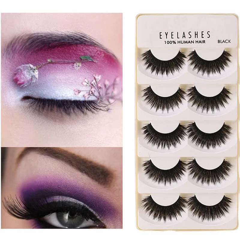 Новинка Лидер продаж 5 пар натуральных длинных накладных ресниц густые накладные