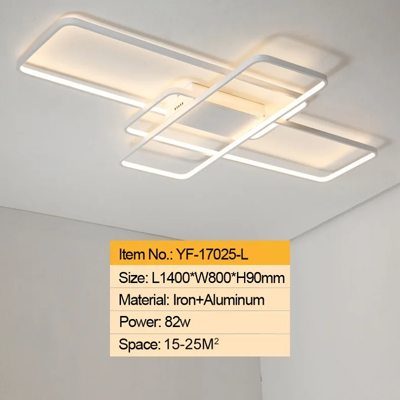 1400x800mm White Прямоугольный пульт дистанционного управления, современные светодиодные потолочные лампы для гостиной, спальни, дома, AC85-265V, Белый/Черный потолочный светильник - Цвет корпуса: 1400x800mm White