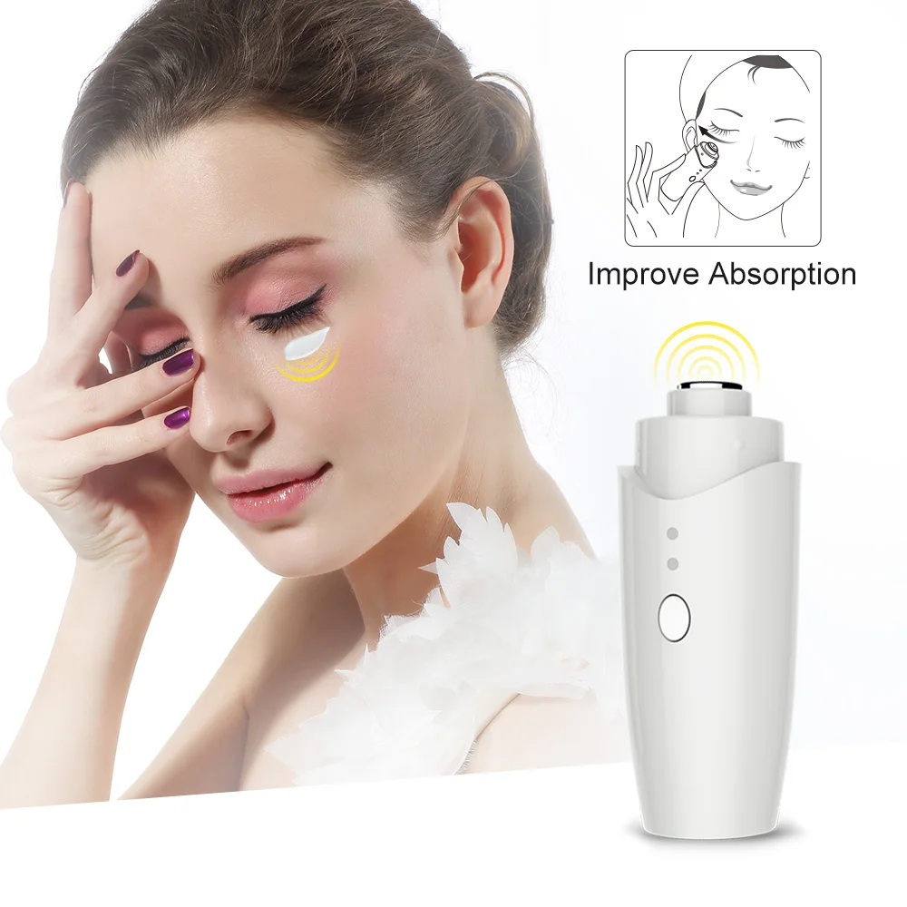 Вибрирующий массажер для глаз TOUCHBeauty с подогревом, против старения, мини-прибор для тонких линий глаз, осветляет темные круги и отечность