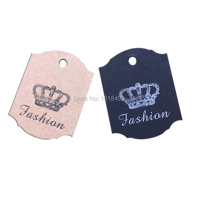 

custom cute jewelry tags/clothing retro kraft paper hang tag/garment printed tags/swing tags/clothing label printing/trademark