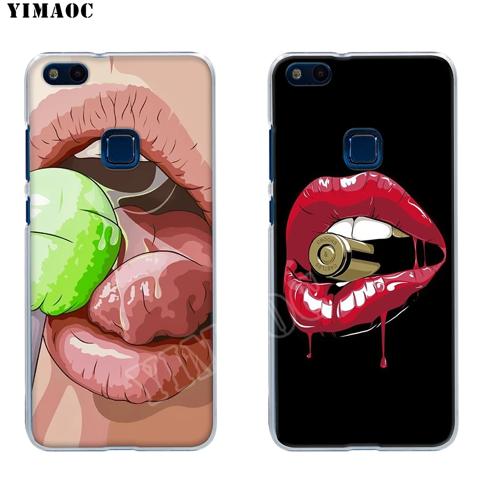 YIMAOC Lips Tattoo Ideas Soft TPU Silicone Cover for Huawei Mate 20 Pro Lite Nova3 3i Case Honor 10 8X Cases |