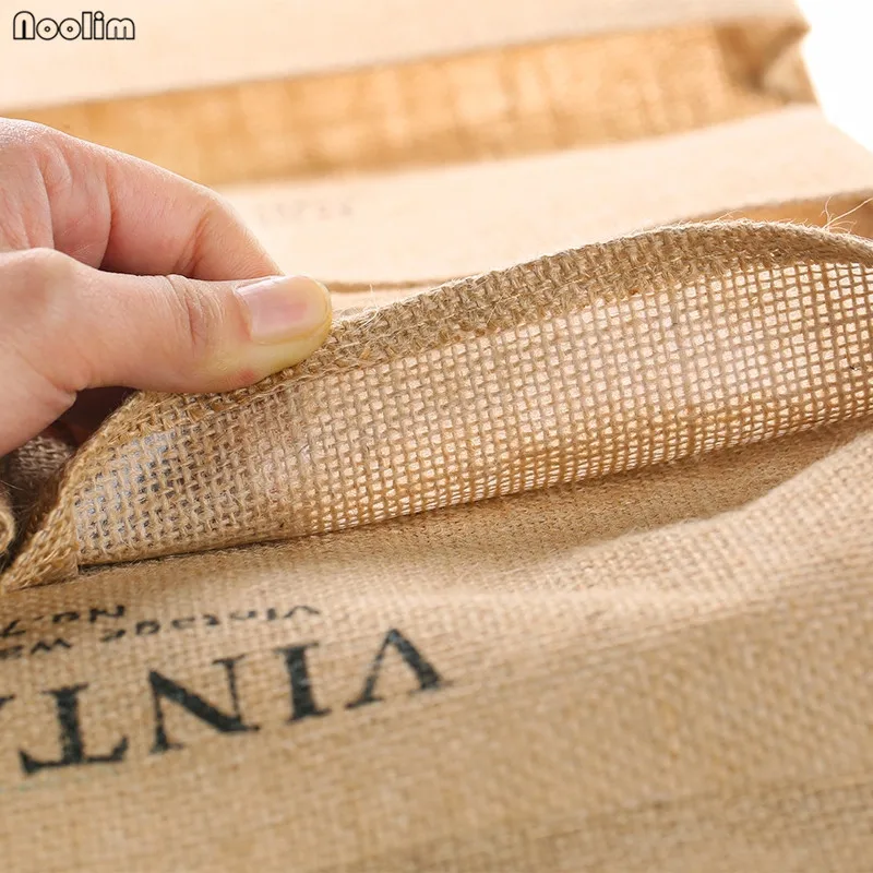 NOOLIM Practical 5 Pockets Wall Hanging Storage Bags Organizer Jute Naturally Letters organizer Cosmetic Sundries storage bag | Дом и сад
