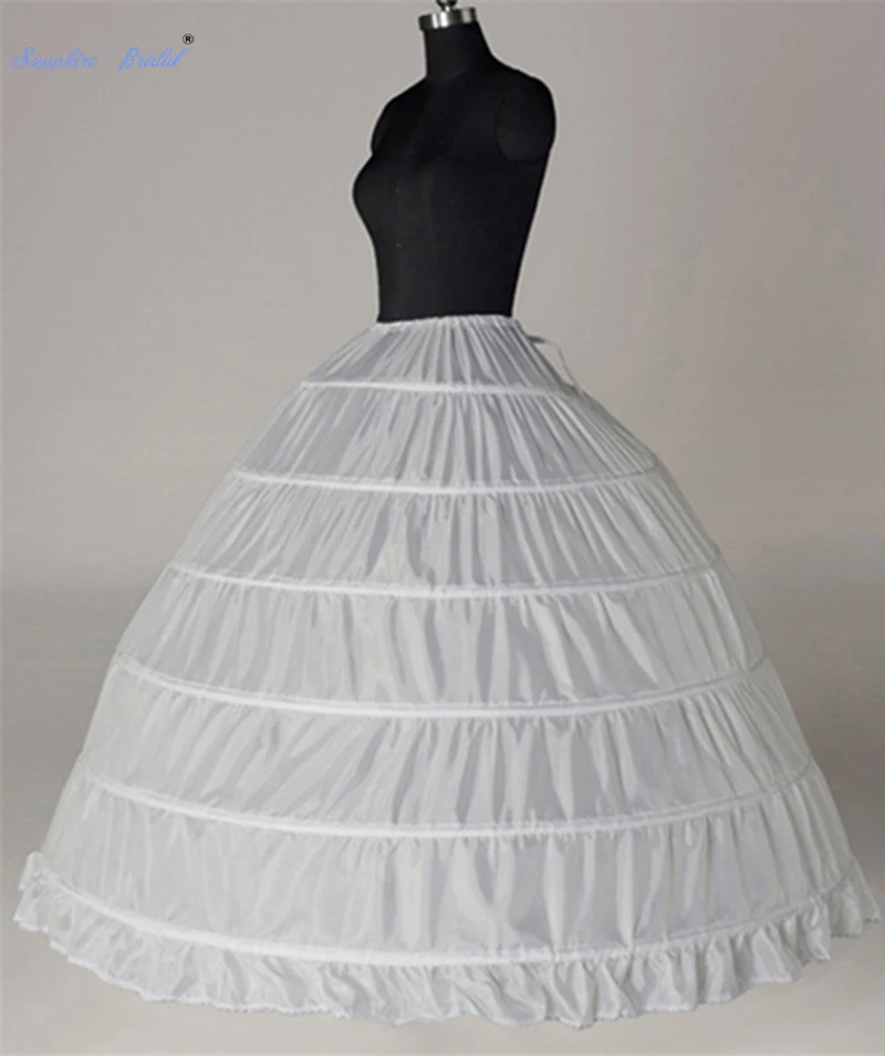 Сапфировое свадебное размера плюс бальное платье подъюбник белый/черный с