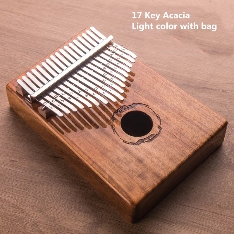 17 клавиш Kalimba пианино из красного дерева твердая древесина|Пианино| |