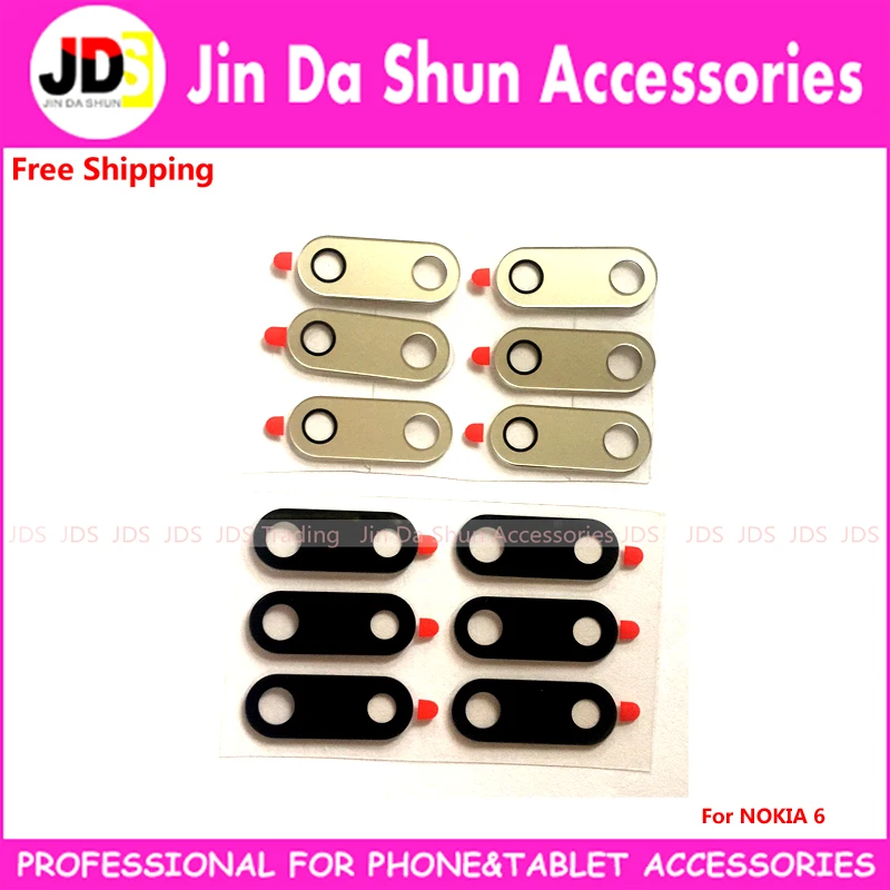 JDS для нового NOKIA 6 TA-1000 задняя камера стеклянный объектив запасные части с Ashesive Gule