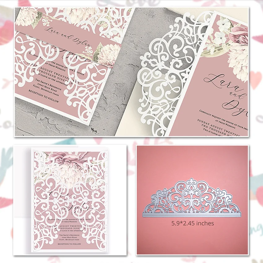 Свадебные приглашения штампы для резки металла новые 2019 Скрапбукинг День
