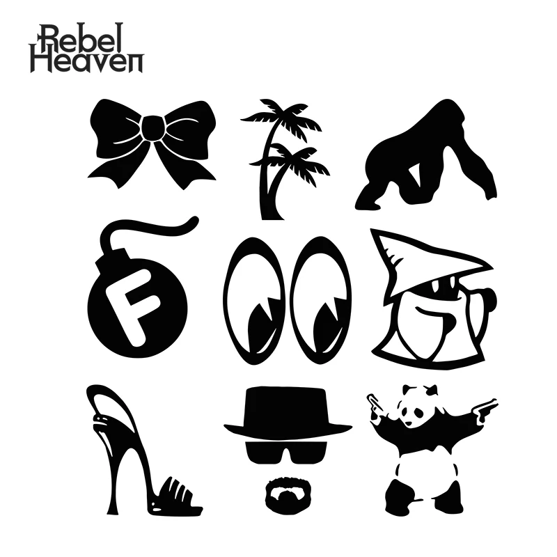 Rebel Heaven автомобильный Стайлинг забавная фотография панда с пистолетом