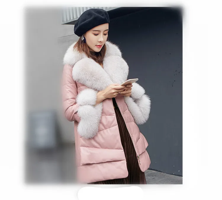 Fake collar of natural fox fur women winter big suit female fashion white scarf S801 |