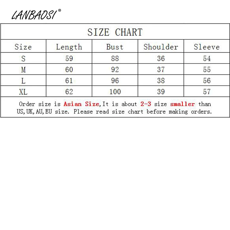 LANBAOSI джинсовые женские светло голубые рубашки повседневные свободные из хлопка