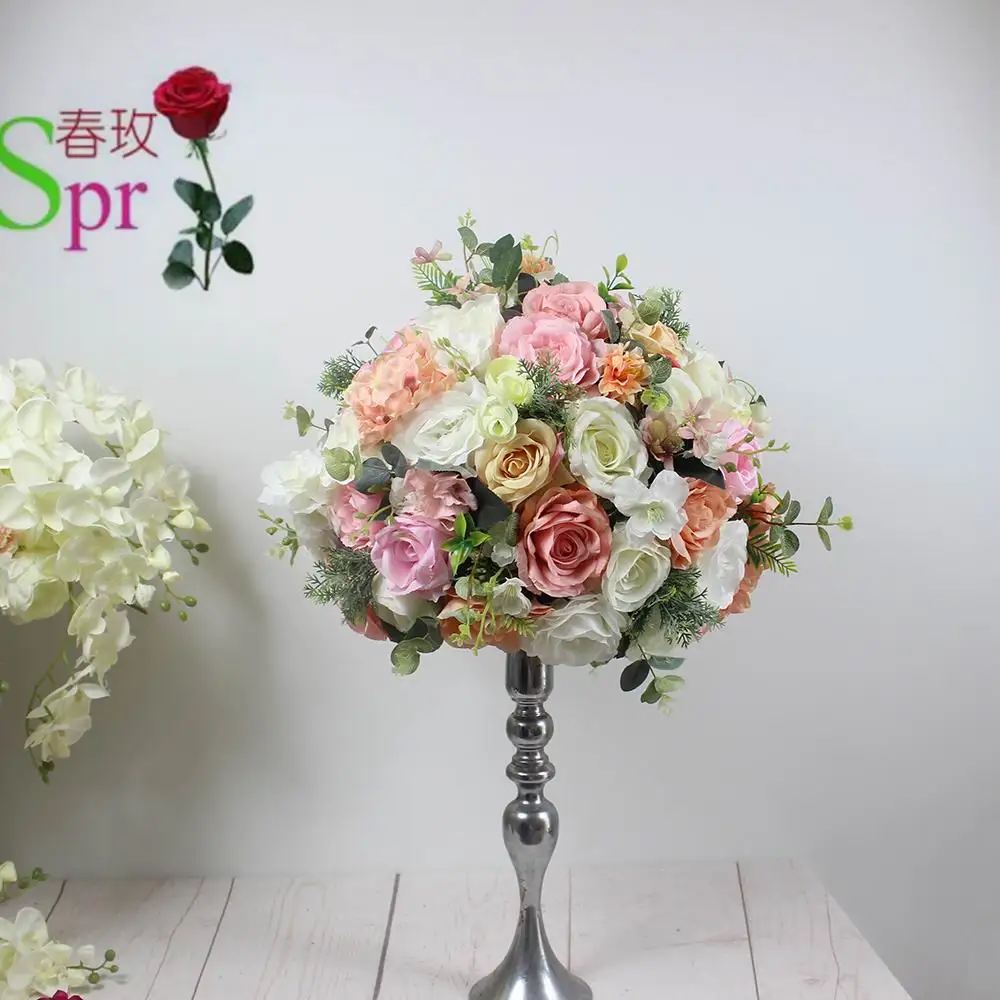 

SPR wedding table flower ball centerpiece wedding road lead artificial flore centerpiece wedding backdrop flower decoration