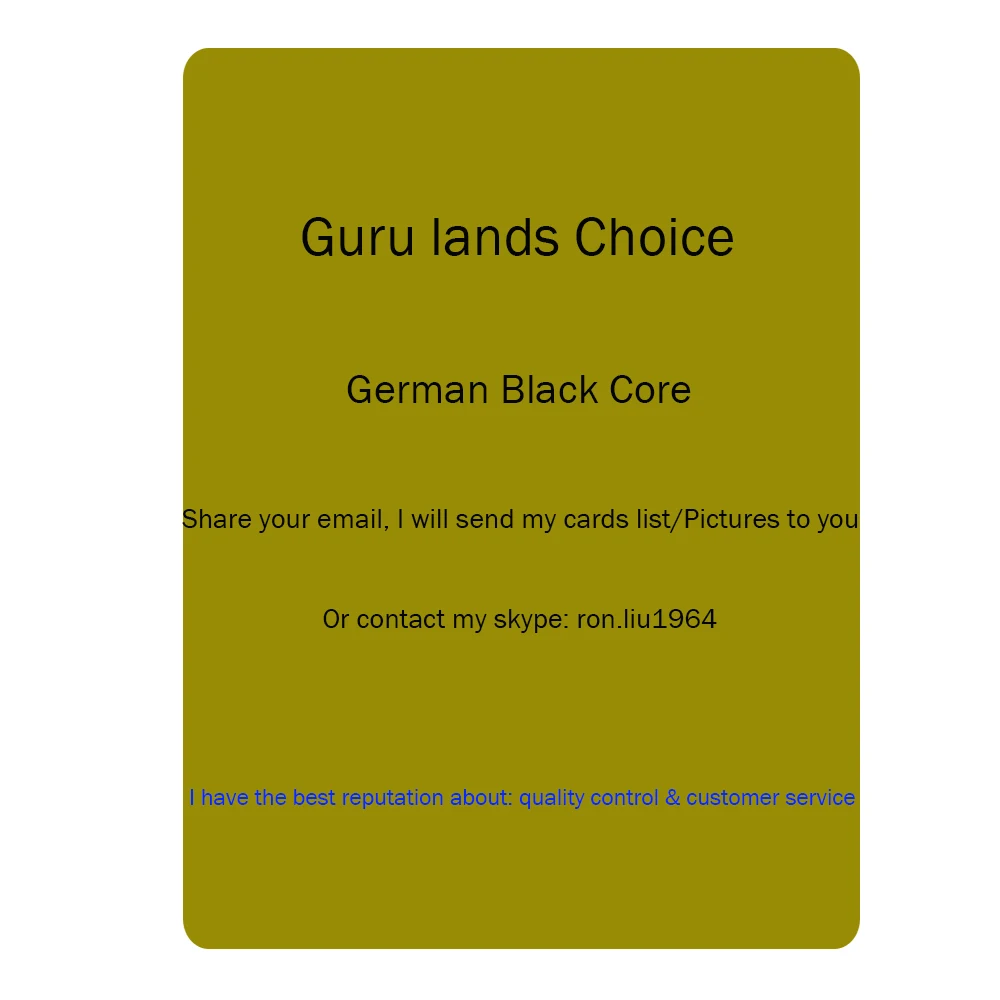 

Ron's Guru Lands magical proxy playing Cards Choice Best Quality and Customer Service Board Game Deck Cards