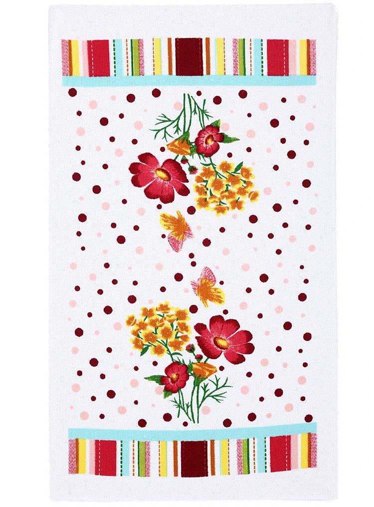 Оптовая продажа кухонные полотенца с цветочным рисунком 38*64 см салфетка для