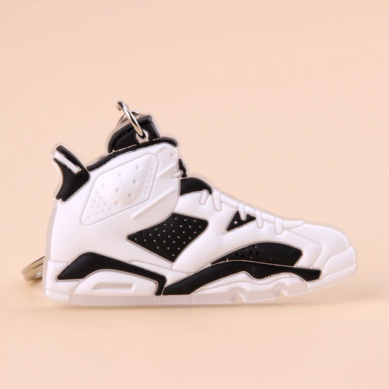Picture Color11 Брелок Новые экзотические мини Jordan 6 Ретро обуви ключевая цепь Для мужчин и Для женщин детские подарочные брелки на баскетбольных кроссовок ключ держатель Porte Clef - Цвет: Picture Color11