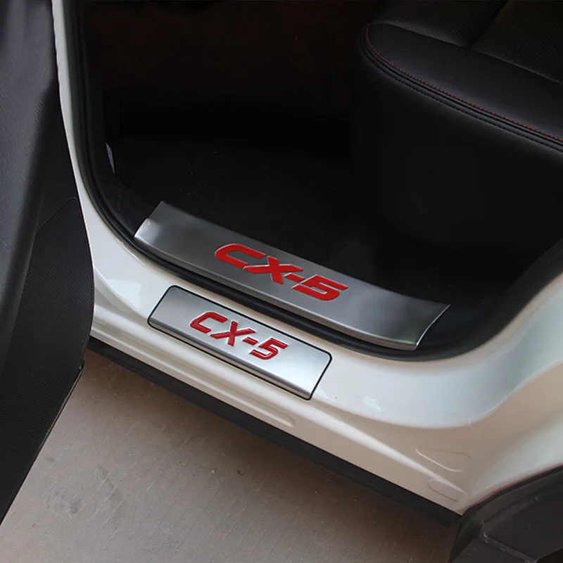 Высокое качество Нержавеющая сталь Накладка порога для Mazda CX-5 CX5 2013 автомобильные аксессуары