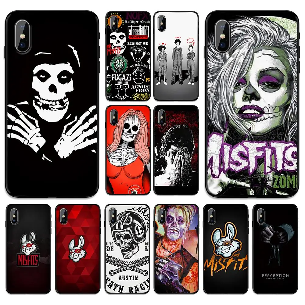 Misfits zz мягкая термополиуретановая крышка чехол для Apple iPhone 6 6S 7 8 Plus 5 5S SE X XS MAX XR
