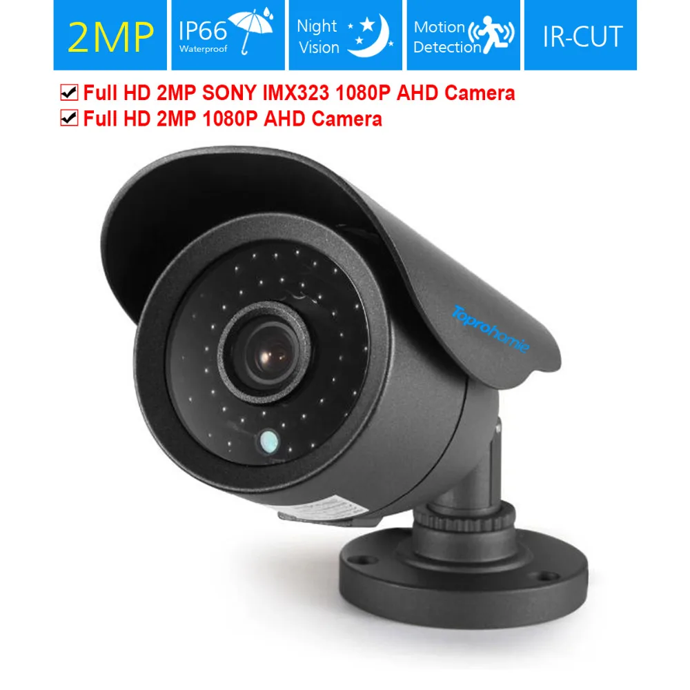 Камера видеонаблюдения TOPROHOIME SONY IMX323 HD 1080P 2 МП 36 светодиодов|night vision cctv camera|cctv