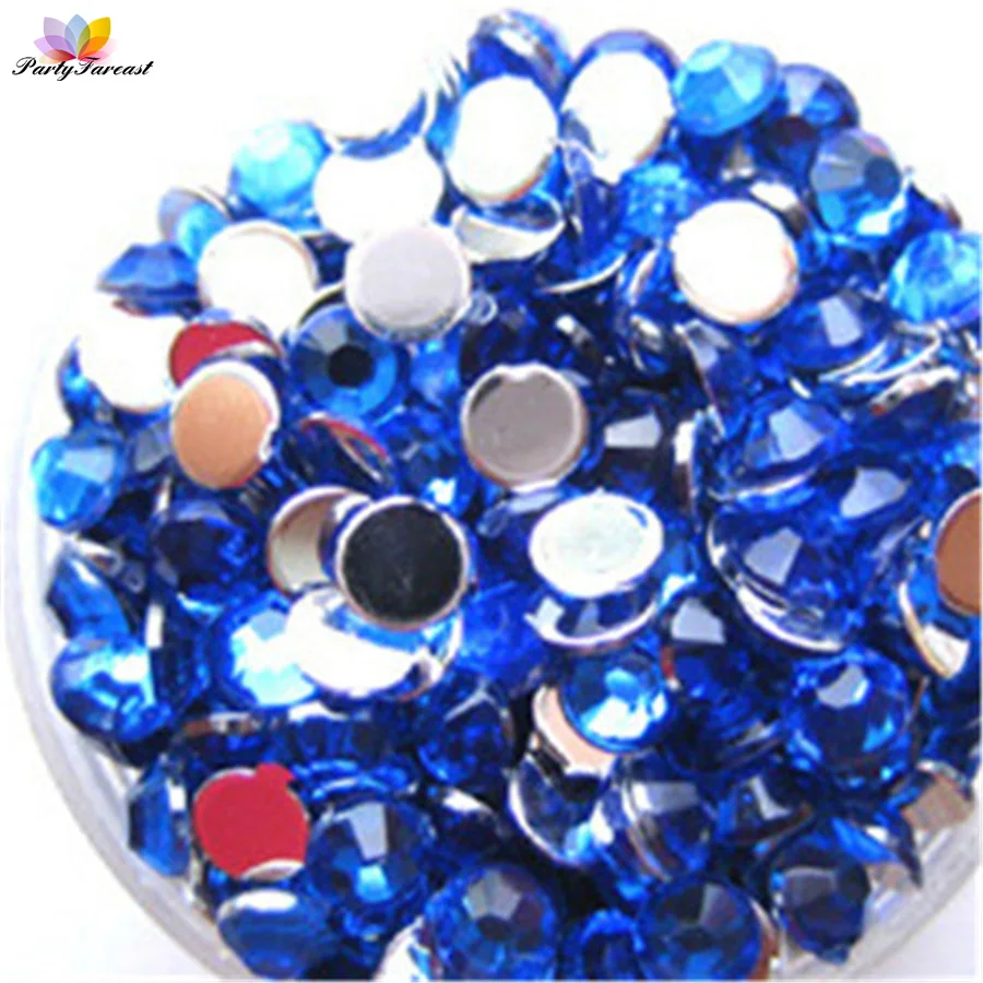 PF 100 шт./пакет 4 мм Акриловые Flatback Стразы Телефон Случае Красота Аппликации