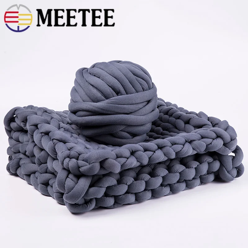 Meetee 1pc 500g Core Cotton Line Chunky Yarn DIY Blanket Cushion Coarse Scarf Bulky Arm Roving Knit Hand Knitting|Пряжа| |